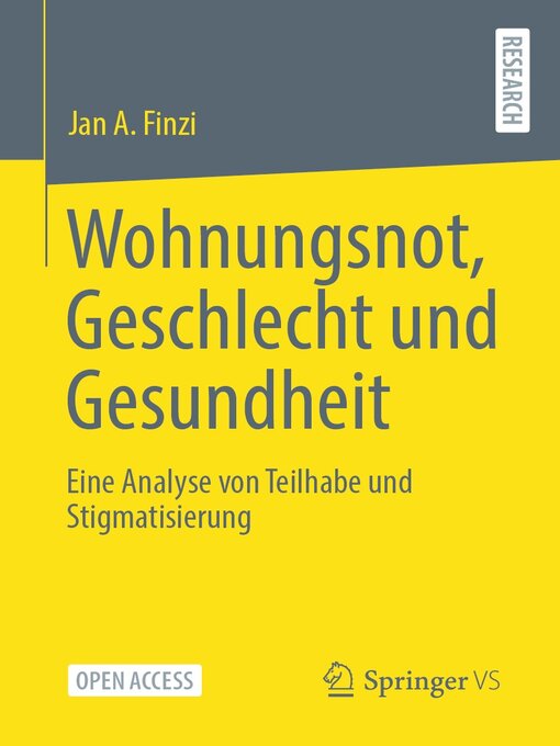 Title details for Wohnungsnot, Geschlecht und Gesundheit by Jan A. Finzi - Available